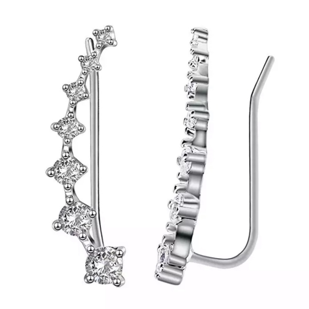 Bling Sparkly Earring Climbers - gold posts - Picture 4 of 4